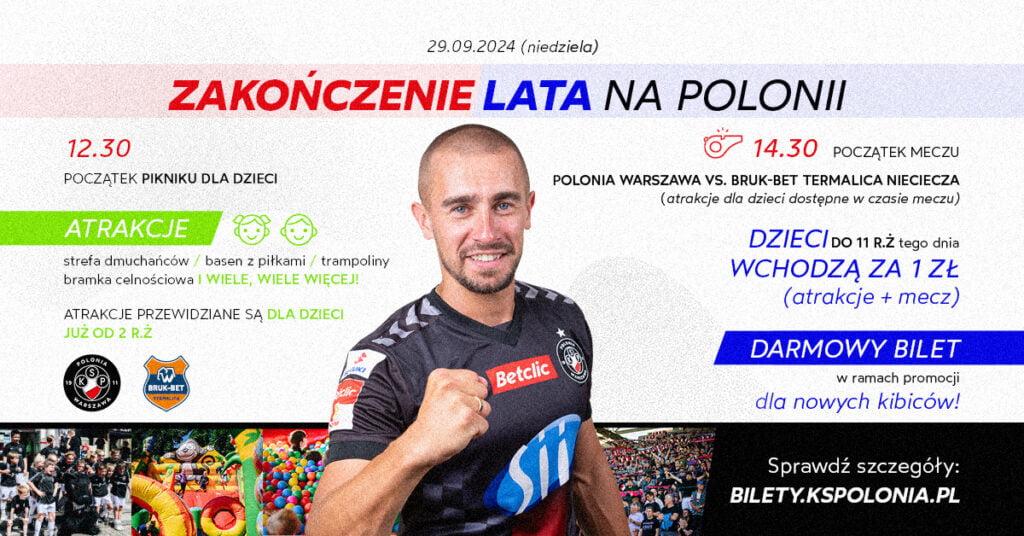 Grafiki zapowiadające mecz Polonia Warszawa - Bruk-Bet Termalica Nieciecza 0:1 (29.09.2024)