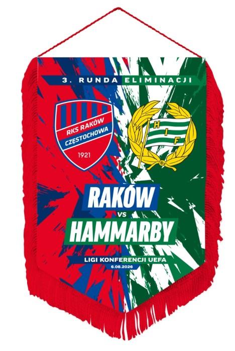 Proporczyk z meczu Raków Częstochowa - Hammarby IF 0:0 (06.08.2026)