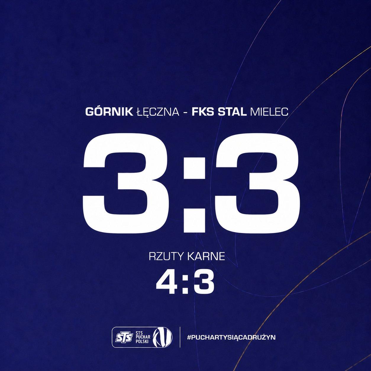 Górnik Łęczna - Stal Mielec 3:3, k. 4-3, 02.09.2026