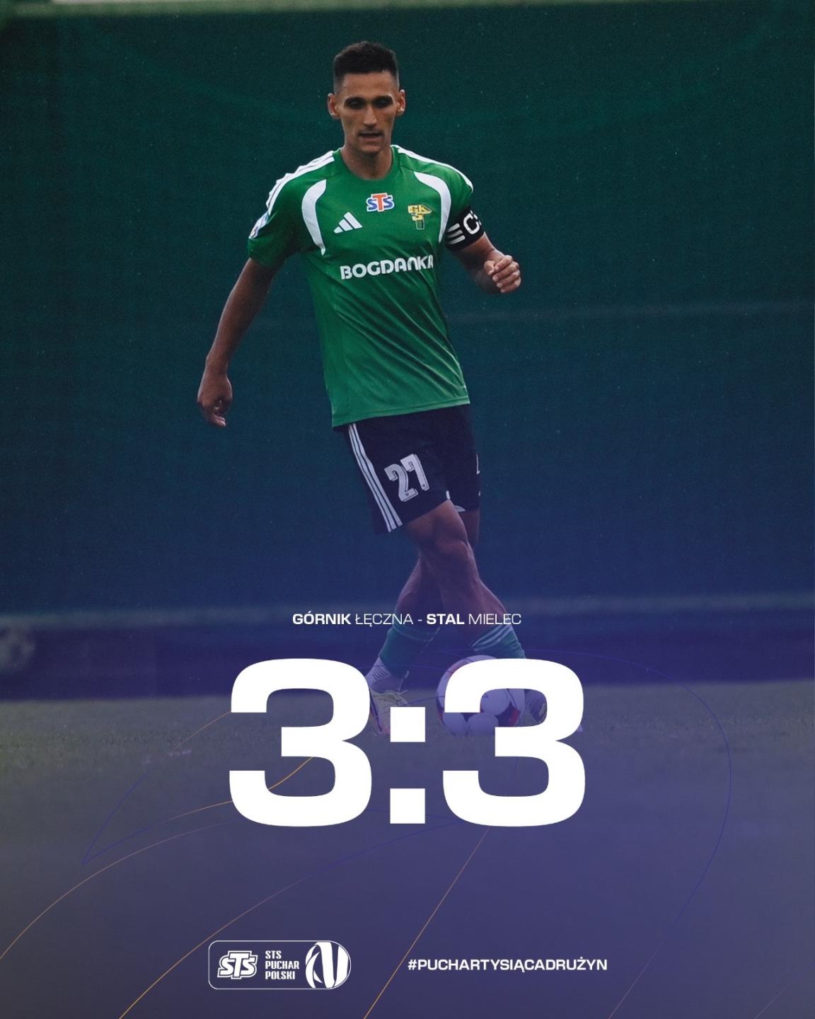 Górnik Łęczna - Stal Mielec 3:3, k. 4-3, 02.09.2026