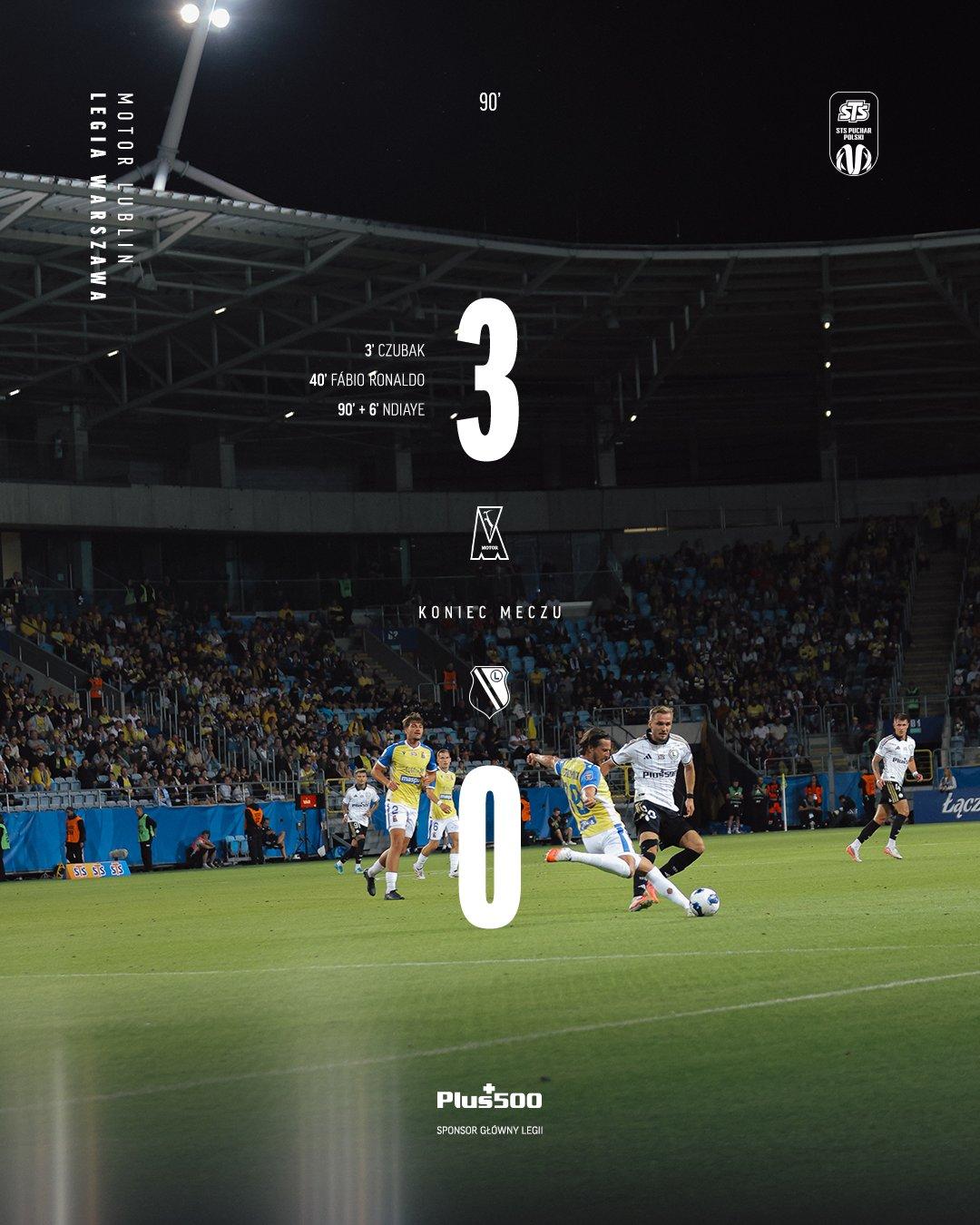 Motor Lublin - Legia Warszawa 3:0, 01.09.2026