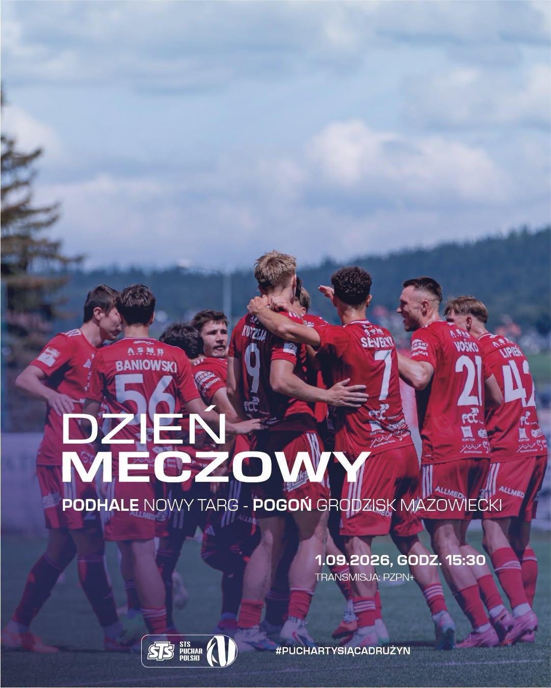 Podhale Nowy Targ - Pogoń Grodzisk Mazowiecki 3:1, 01.09.2026