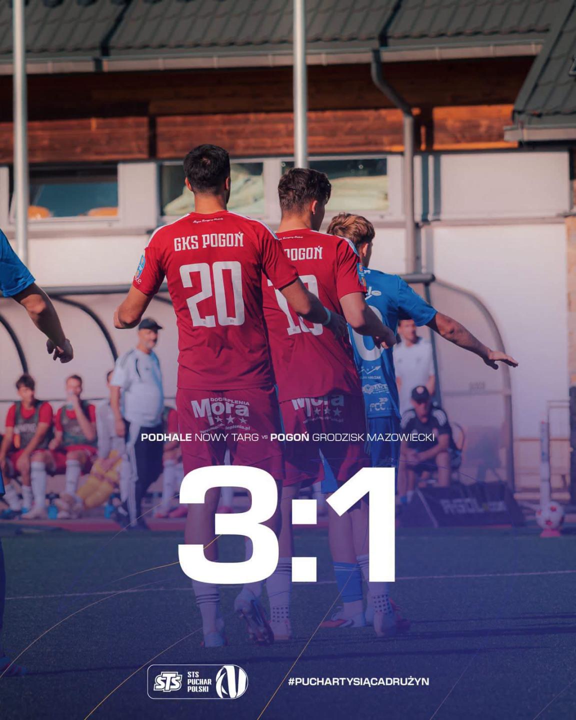 Podhale Nowy Targ - Pogoń Grodzisk Mazowiecki 3:1, 01.09.2026