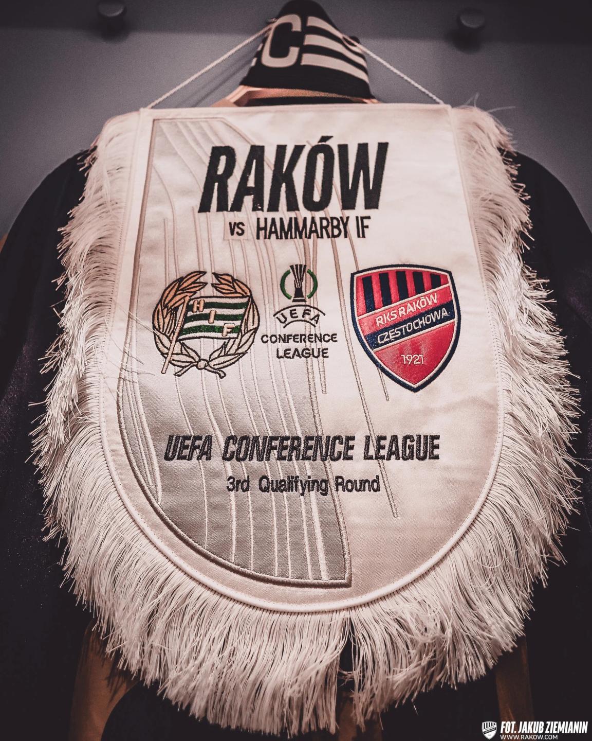 Proporczyk z meczu Hammarby IF - Raków Częstochowa 0:1 (13.08.2026)