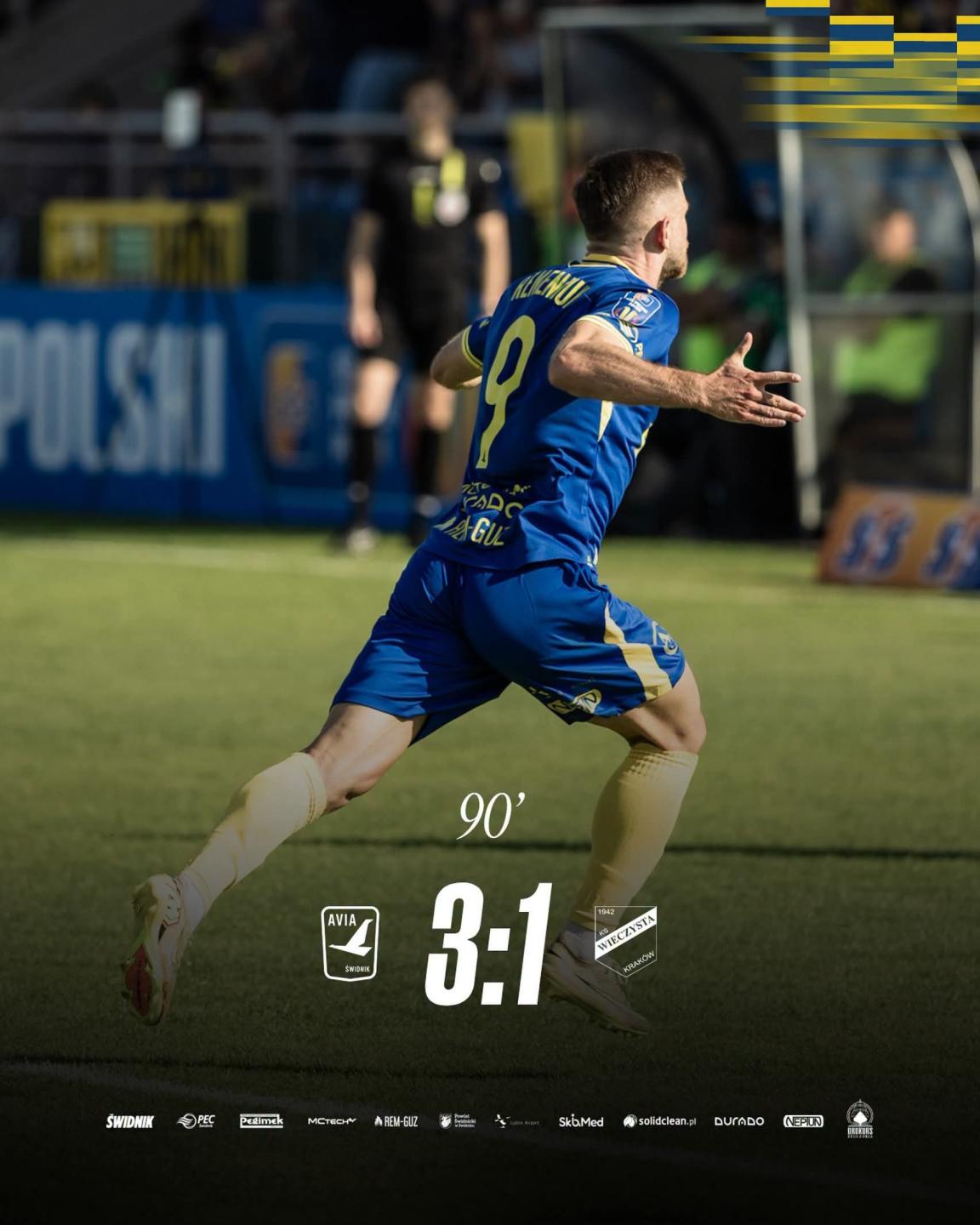Avia Świdnik - Wieczysta Kraków 3:1, 03.09.2026