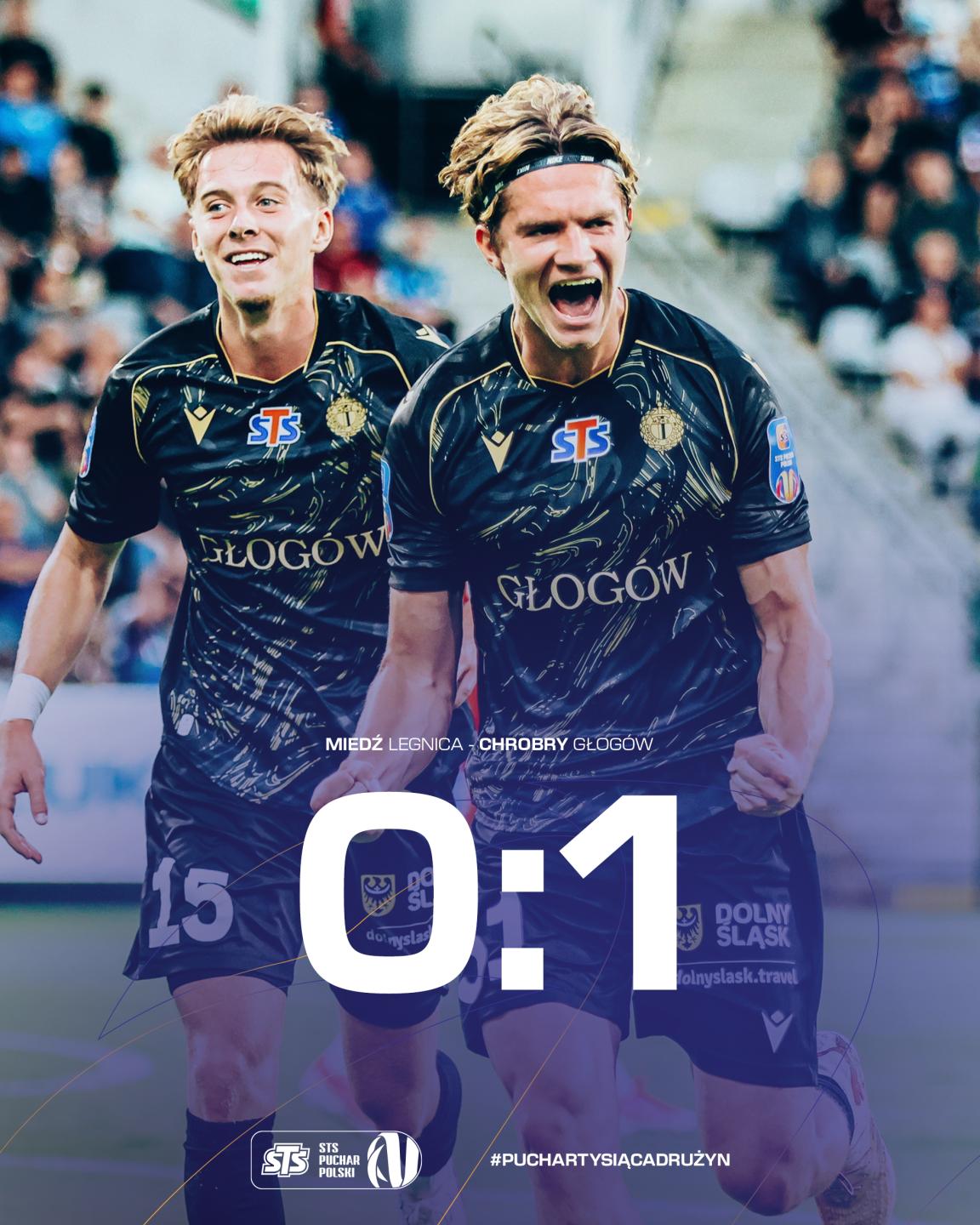Miedź Legnica - Chrobry Głogów 0:1, 02.09.2026