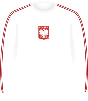 Biała koszulka reprezentacji Polski z 1974 roku