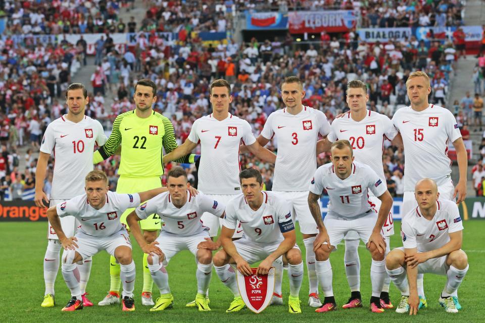 Reprezentacja Polski przed meczem z Portugalią.