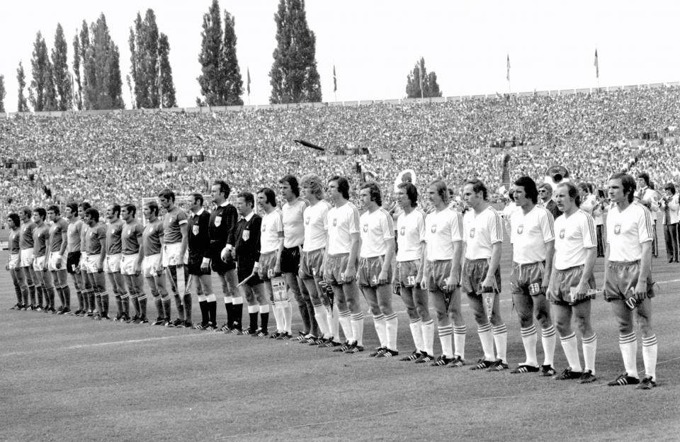 Reprezentacja Polski przed meczem z Włochami (23.06.1974)