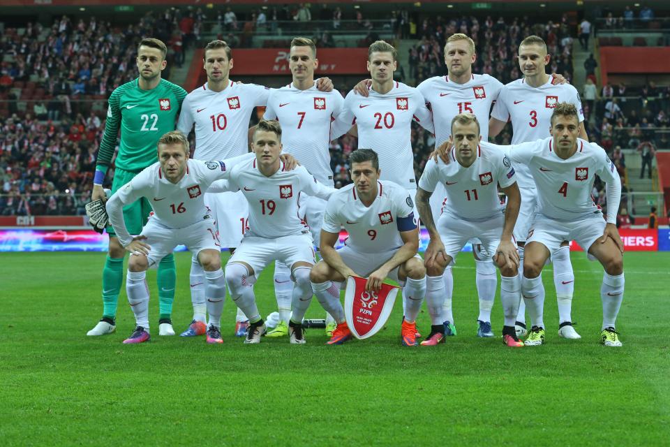 Wyjściowy skład Polski w meczu z Danią.