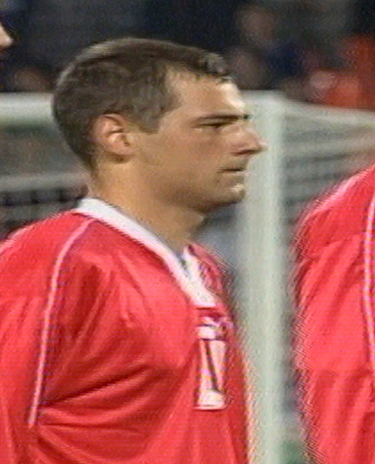 Roman Wasiluk w meczu z Polską (05.09.2001)