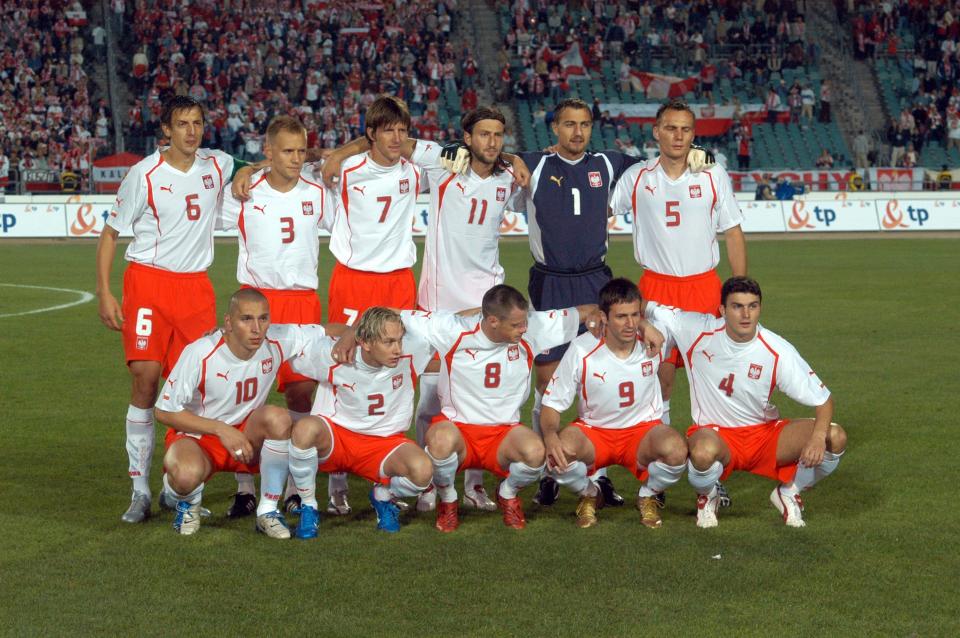 Reprezentacja Polski przed meczem z Anglią w Chorzowie.