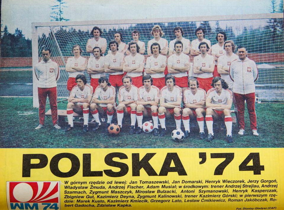 Zdjęcie z Piłki Nożnej - kadra reprezentacji Polski z MŚ 1974 
