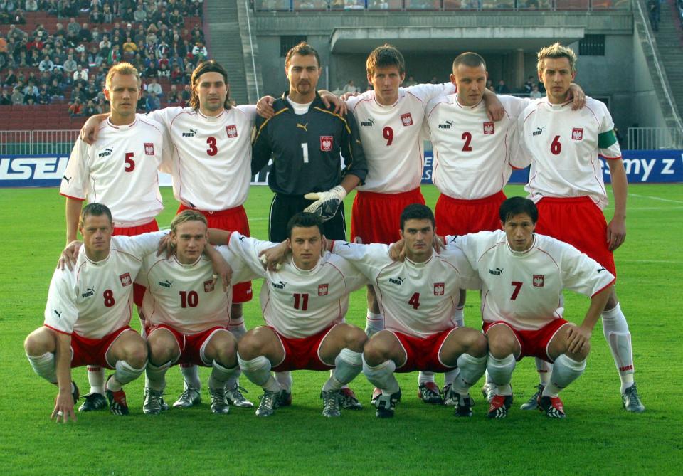Reprezentacja Polski przed meczem z Węgrami w Budapeszcie.