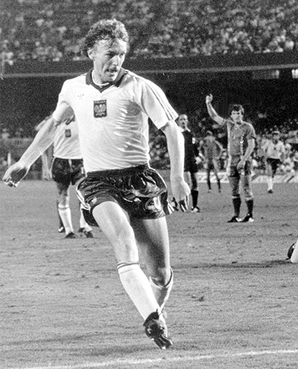 Polska - Belgia 3:0, 28.06.1982, porównanie piłkarzy Zbigniew Boniek