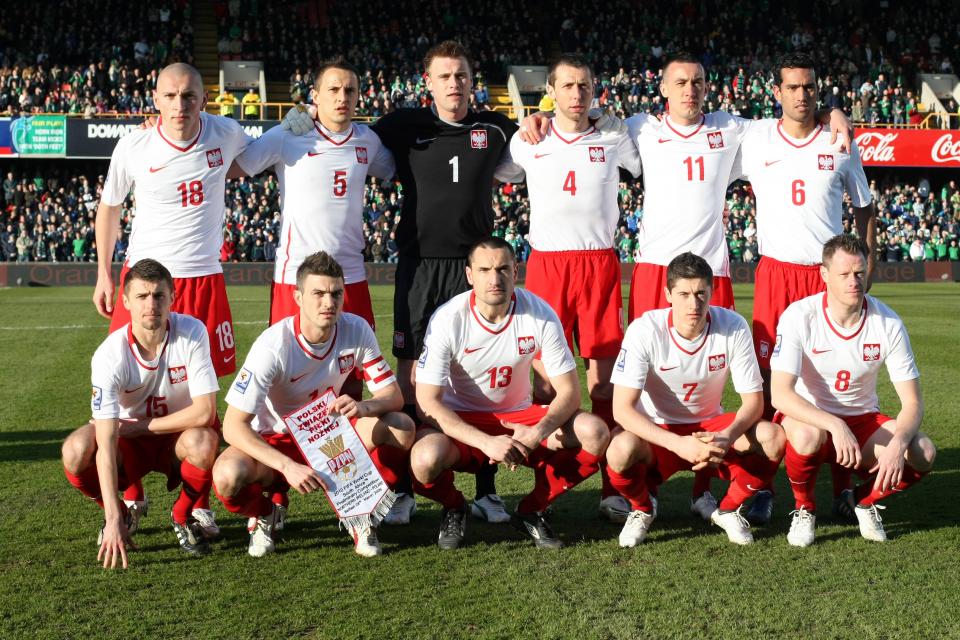 Reprezentacja Polski w wyjazdowym meczu z Irlandią Północną.