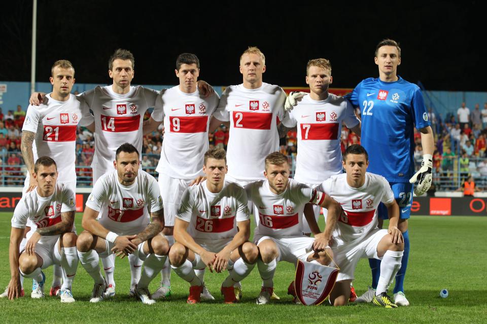 Reprezentacja Polski w wyjazdowym meczu z Czarnogórą.