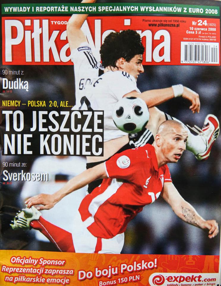 Okładka piłki nożnej po meczu niemcy - polska (08.06.2008)