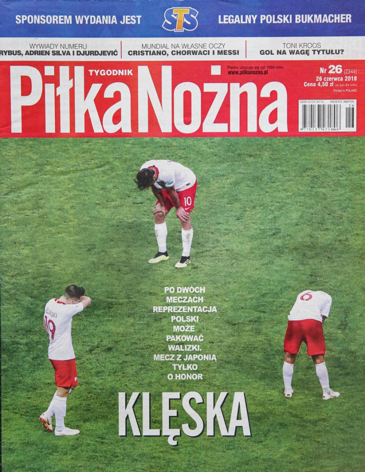 Okładka piłki nożnej po meczu Polska - Kolumbia (24.06.2018)