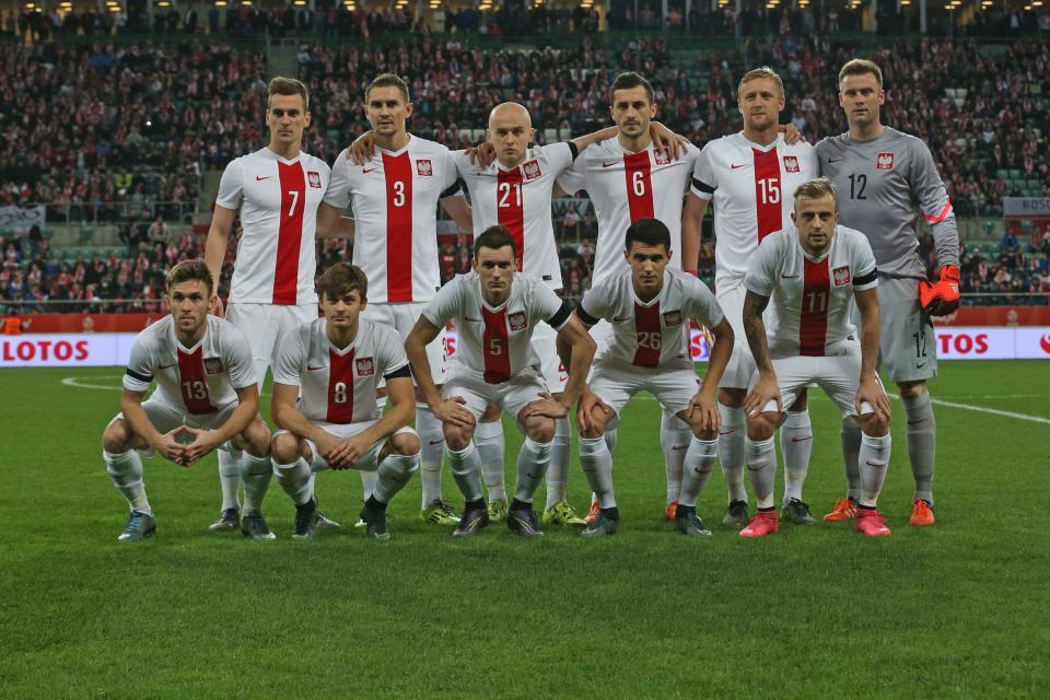 Reprezentacja Polski przed meczem z Czechami.