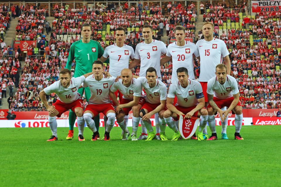Reprezentacja Polski przed meczem z Holandią w Gdańsku.
