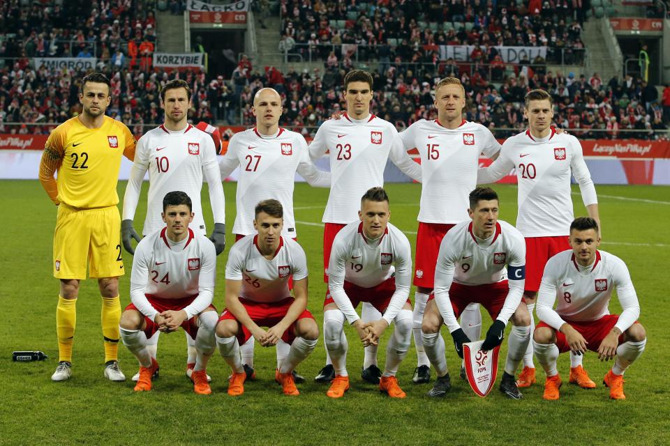 Reprezentacja Polski przed meczem z Nigerią.