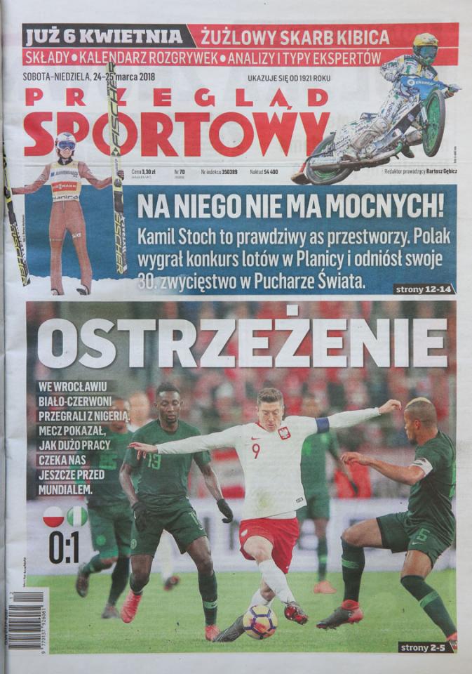 Przegląd Sportowy po meczu Polska - Nigeria (23.03.2018) 