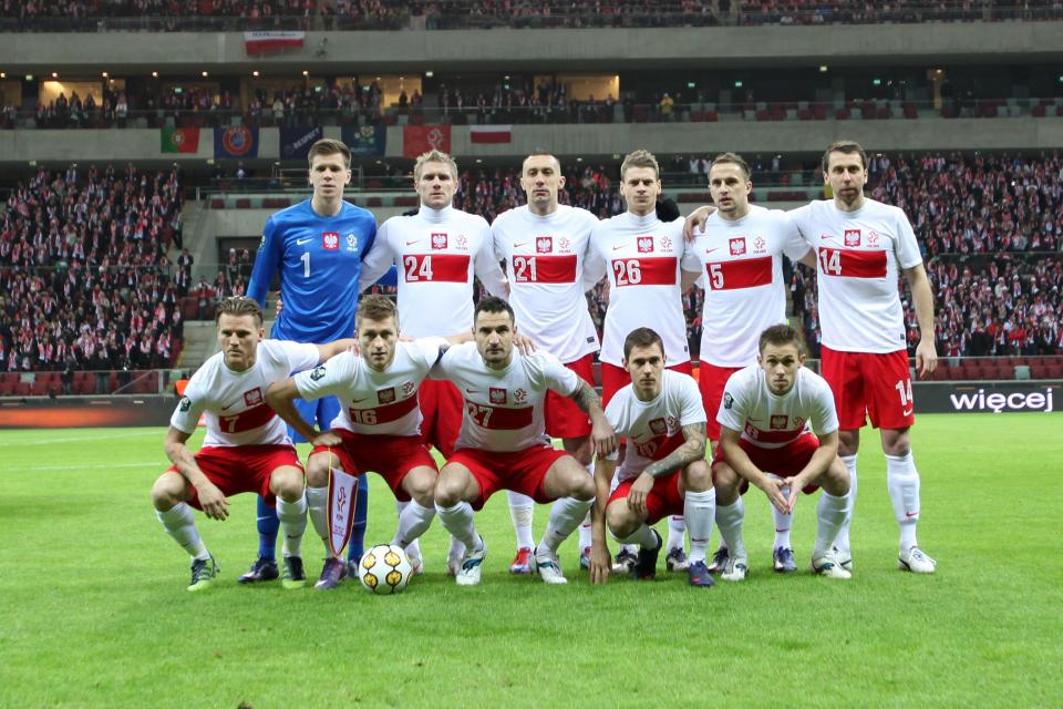 Reprezentacja Polski przed meczem z Portugalią.