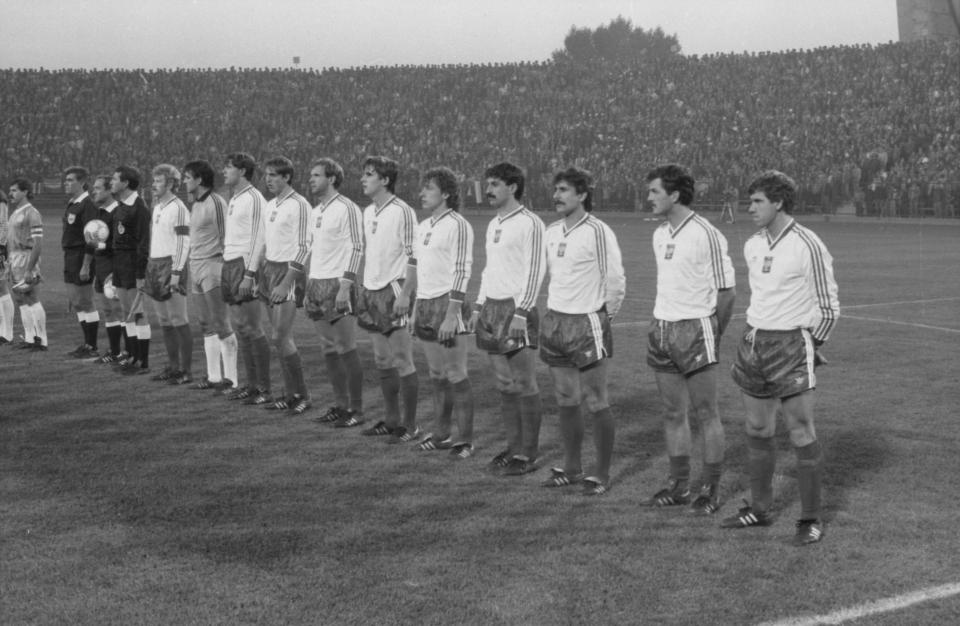Reprezentacja Polski przed meczem z Grecją w meczu eliminacji Euro 1988.