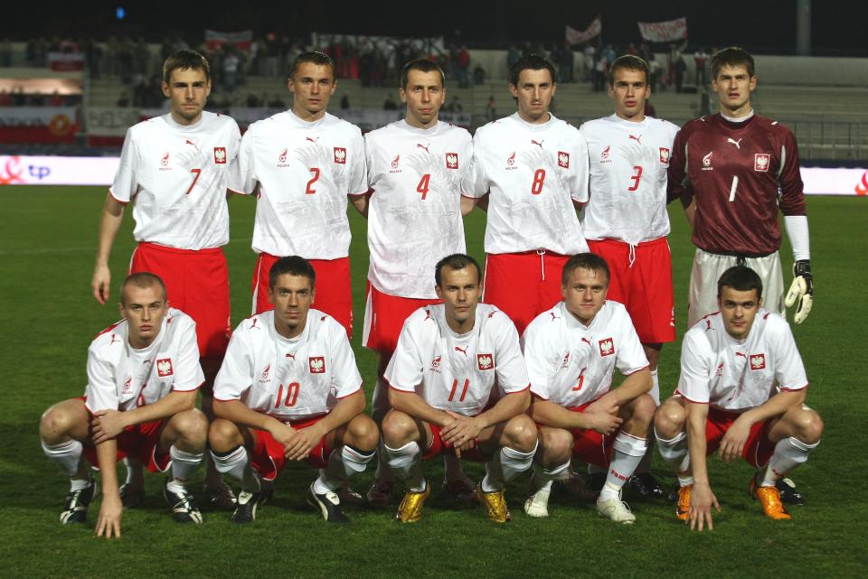 Zdjęcie grupowe reprezentacji Polski przed towarzyskim meczem z Finlandią (1:0) na Cyprze 2 lutego 2008 roku.
