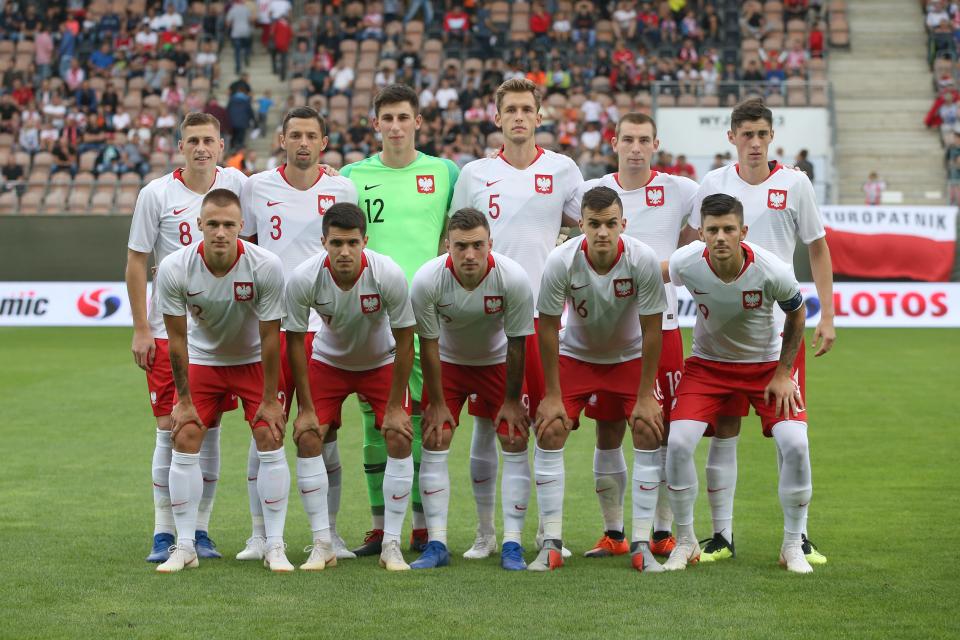 Reprezentacja Polski do lat 21 przed meczem z Wyspami Owczymi w Lubinie.