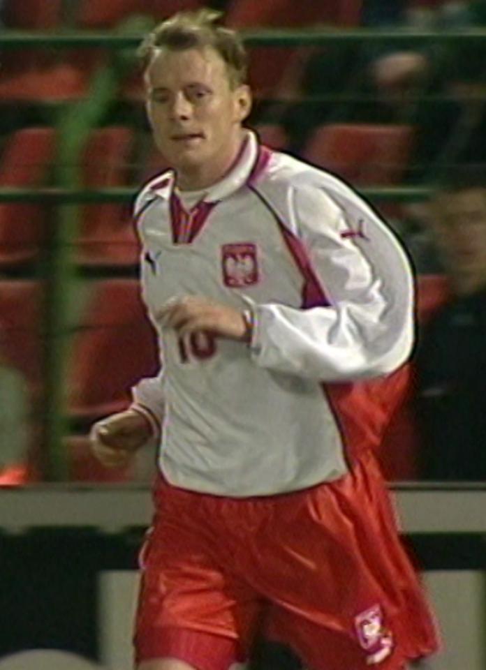 Piotr Reiss podczas meczu Węgry - Polska 0:0 (29.03.2000).
