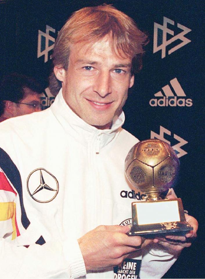 Jurgen Klinsmann jeden z najlepszych piłkarzy lat 90-tych