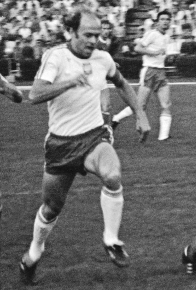 Grzegorz Lato podczas meczu ZSRR - Polska 4:1 (07.09.1977).