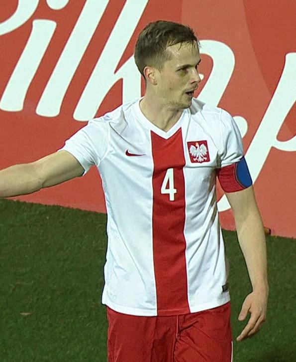 Tomasz Kędziora podczas meczu Polska - Norwegia 1:0 U21 (12.11.2015)