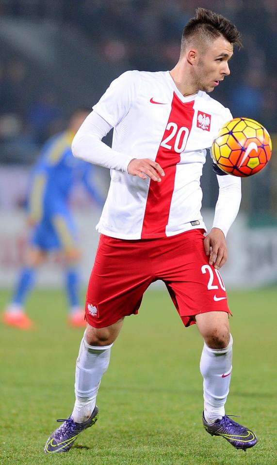 Dariusz Formella podczas meczu Polska - Ukraina 0:1 U21 (16.11.2015).