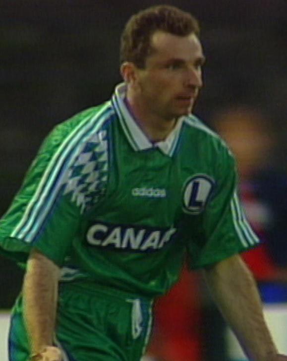 Jerzy Podbrożny podczas meczu Legia Warszawa - IFK Göteborg 1:0 (09.08.1995).