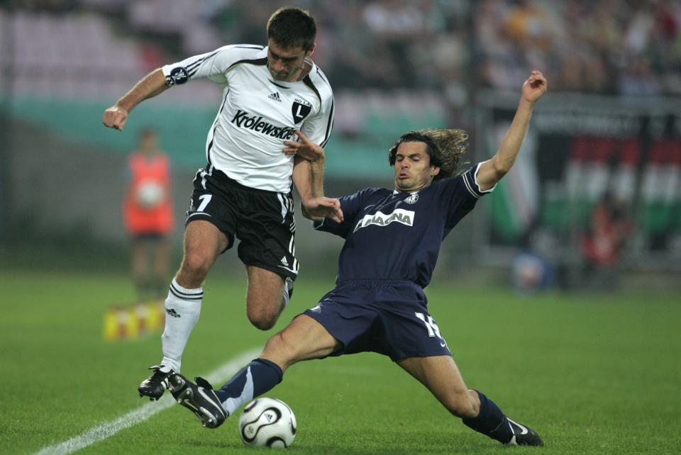 Grzegorz Bronowicki podczas meczu Legia Warszawa - Austria Wiedeń 1:1 (14.09.2006).