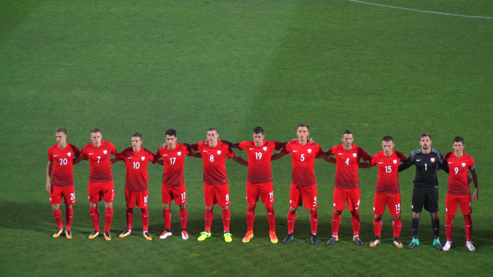 Reprezentacja Polski do lat 21 przed meczem z Gruzją inaugurującym eliminacje młodzieżowych mistrzostw Europy.