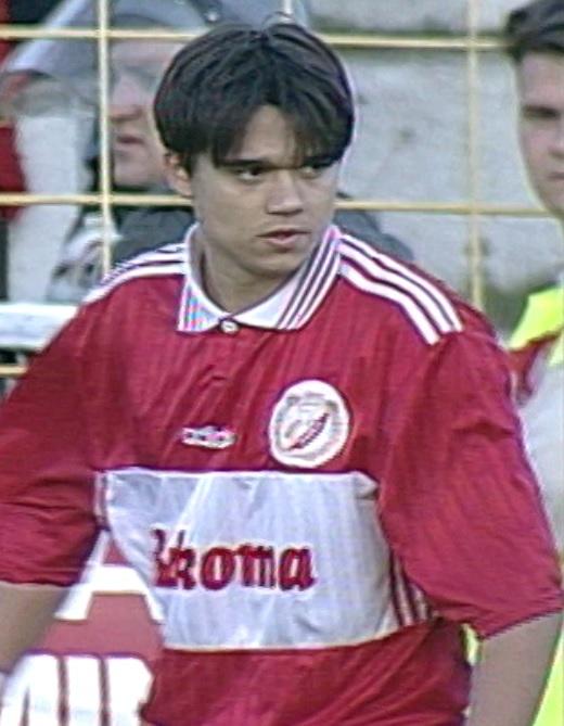 Maciej Terlecki podczas meczu Widzew Łódź - Udinese Calcio 1:0 (16.09.1997).