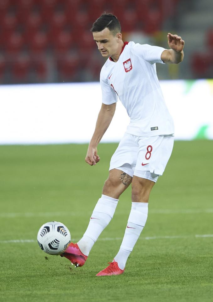 Patryk Dziczek podczas meczu Polska - Rosja 1:0 U-21 (08.09.2020).