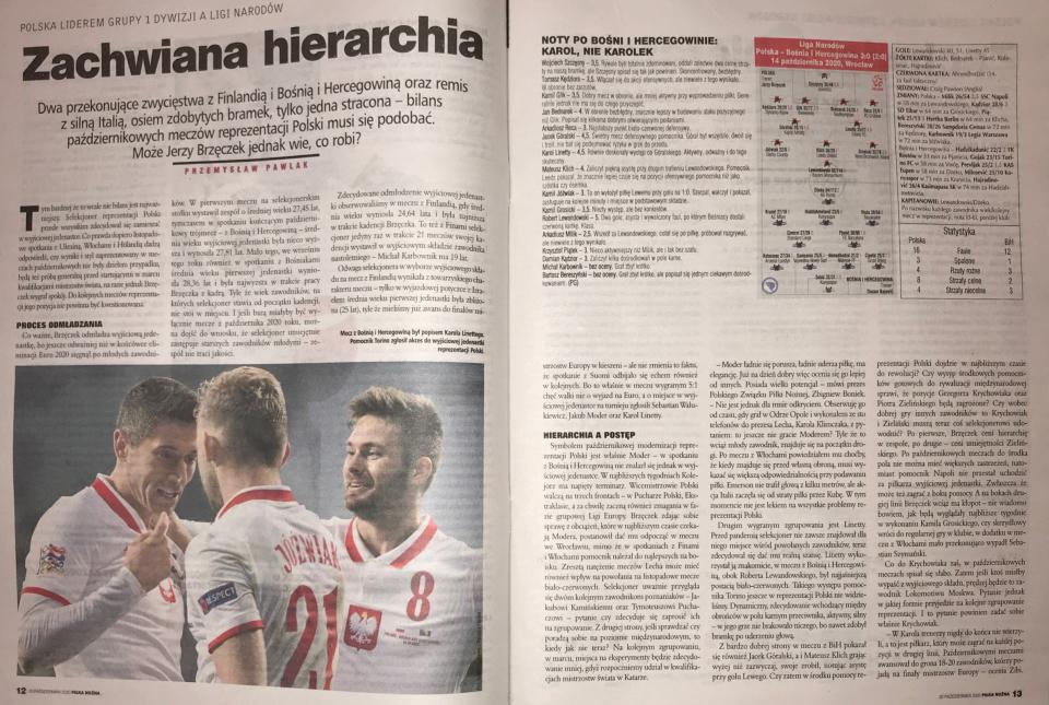 Piłka Nożna po meczu Polska - Bośnia i Hercegowina 3:0 (14.10.2020)