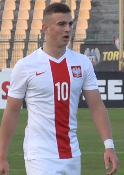 Kacper Kozłowski podczas meczu Macedonia Północna - Polska 2:3 U-17 (09.10.2019).