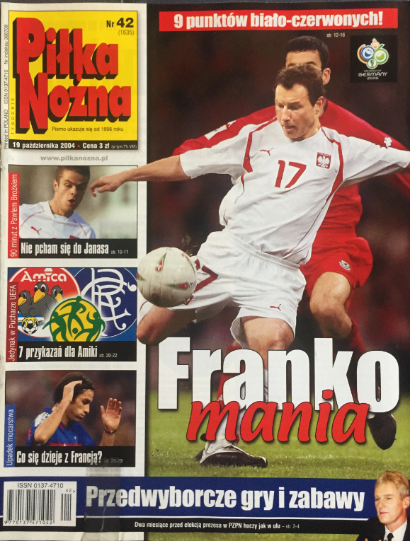 okładka piłki nożnej po meczu walia - polska (13.10.2004) 