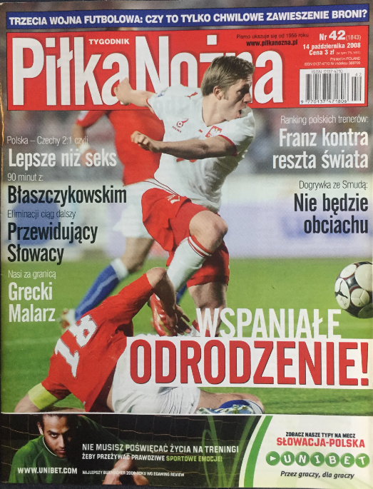 Okładka pilki nożnej po meczu polska - czechy (11.10.2008)
