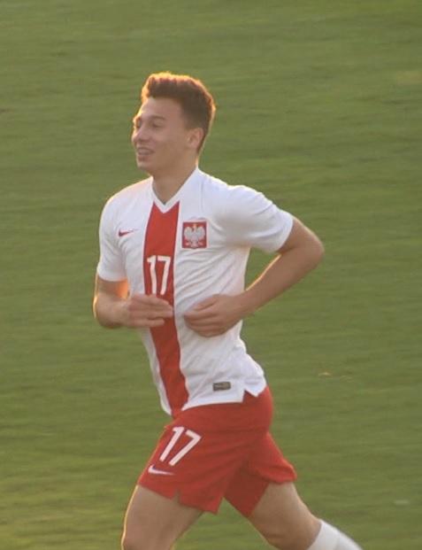Bartosz Matuła podczas meczu Polska - Belgia 2:2 U-17 (15.10.2019)