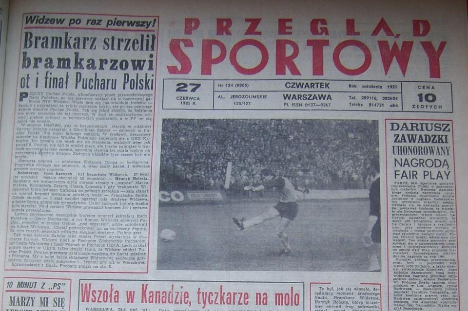 Widzew Łódź - GKS Katowice 0:0, k. 3:1 (26.06.1985) Przegląd Sportowy