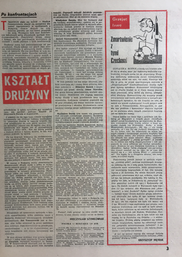 piłka nozna po meczu polska - bułgaria (26.04.1978)