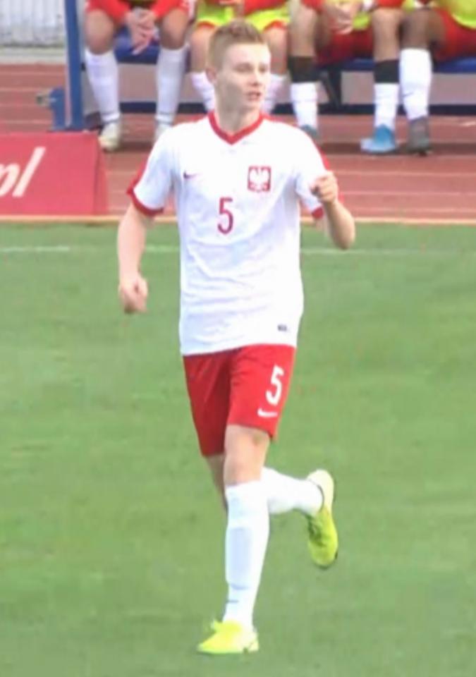 Bartosz Tomaszewski podczas meczu Polska - USA 3:3 U-15 (23.10.2019) 