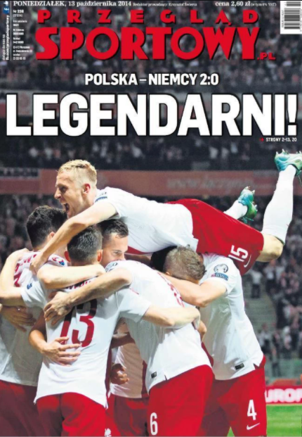 okładka przeglądu sportowego po meczu polska - niemcy (11.10.2014) 